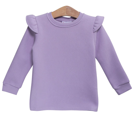Jellybean by Smock Candy Ruffle Sweatshirt- Lavender