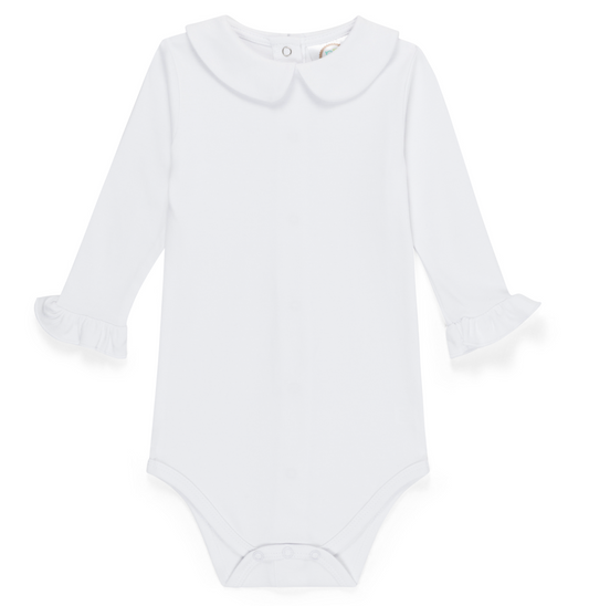 Girl's Long Sleeve Peter Pan Collar Infant Bodysuit