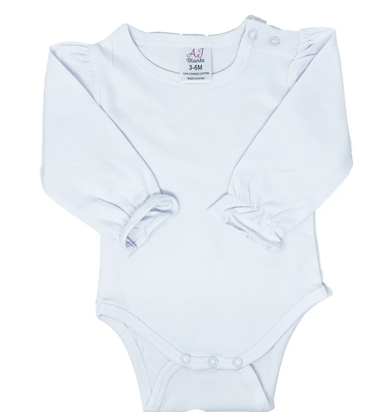 Girl's Long Sleeve Ruffle Bodysuits